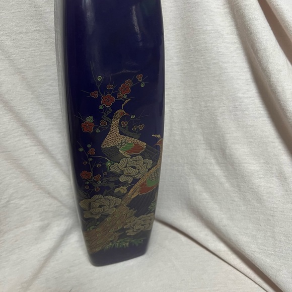 Other - COBOLT blue Japanese peacock vase 11”/3”